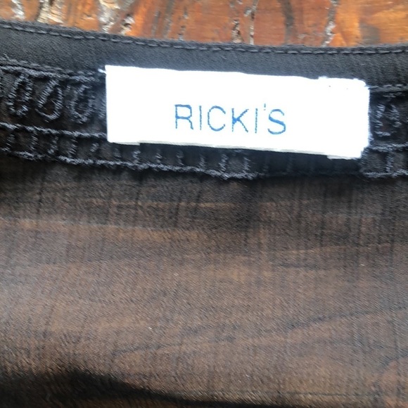 Rickis black sheer top plus size - Picture 6 of 9